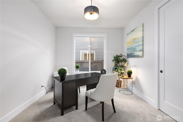 12402 40th Ave NW, Gig Harbor, WA 98332 - office area featuring baseboards and light colored carpet
