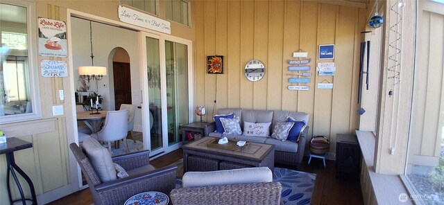 view of patio with outdoor lounge area