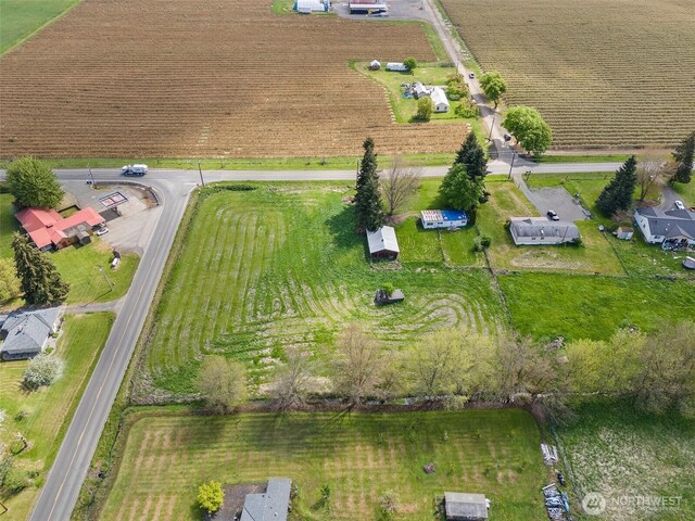 bird's eye view featuring a rural view