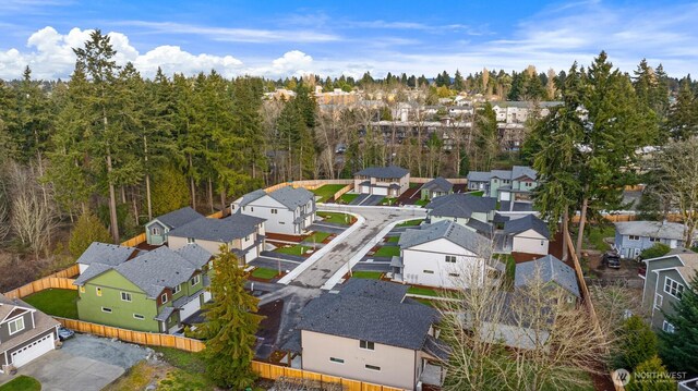 birds eye view of property featuring a residential view