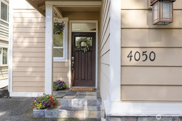 view of exterior entry