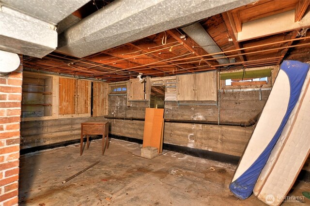 view of basement