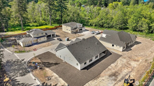 2600 42nd St, Bellingham, WA 98229 - aerial view of property and surrounding area with a heavily wooded area