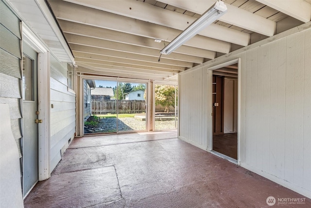 view of patio / terrace featuring fence