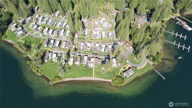 990 S Lake Whatcom Blvd Unit 9, Sedro Woolley, WA 98284 - bird's eye view with a water view and a residential view