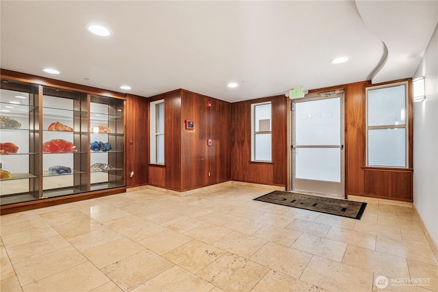 412 11th Ave, Seattle, WA 98122 - entryway featuring baseboards, recessed lighting, and wooden walls