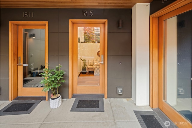 view of exterior entry