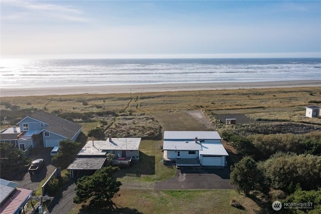420W Lough Ln, Westport, WA 98595 - birds eye view of property featuring a water view and a beach view