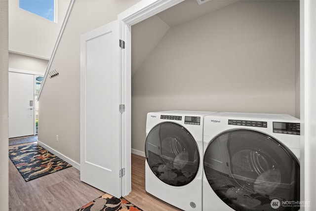 4818 Springside St, Bellingham, WA 98226 - washroom featuring separate washer and dryer and light wood-style flooring