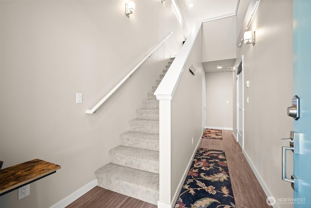 4818 Springside St, Bellingham, WA 98226 - staircase with wood finished floors