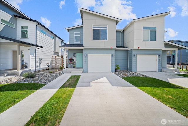 4818 Springside St, Bellingham, WA 98226 - contemporary house with a garage, concrete driveway, and a front yard