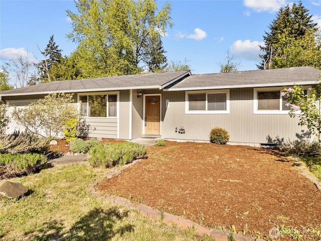 view of single story home