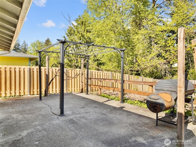 view of patio / terrace with fence
