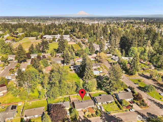 bird's eye view with a residential view