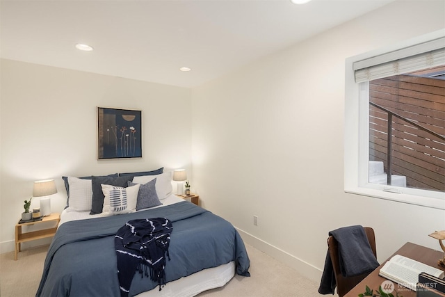 2635 22nd Ave W Unit B, Seattle, WA 98199 - bedroom with recessed lighting, carpet flooring, and baseboards