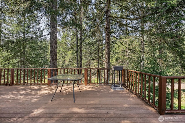 view of wooden deck