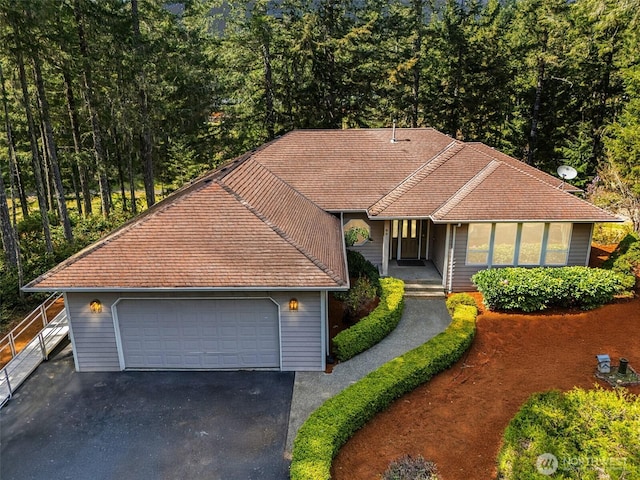 view of front of home featuring a garage