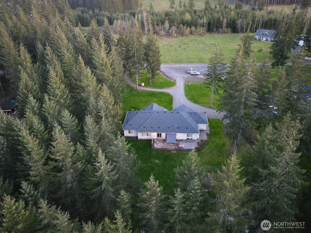 118 Woodview Ln, Napavine, WA 98596 - bird's eye view with a wooded view