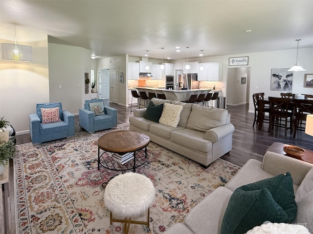118 Woodview Ln, Napavine, WA 98596 - living area with baseboards and dark wood finished floors