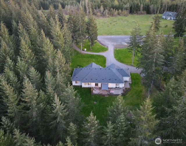 118 Woodview Ln, Napavine, WA 98596 - view from above of property with a heavily wooded area