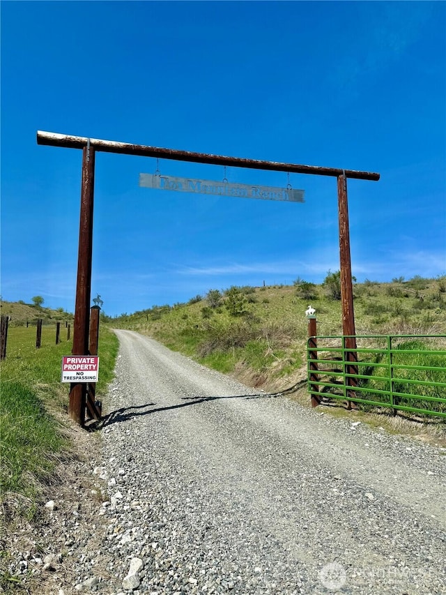 view of road featuring a rural view