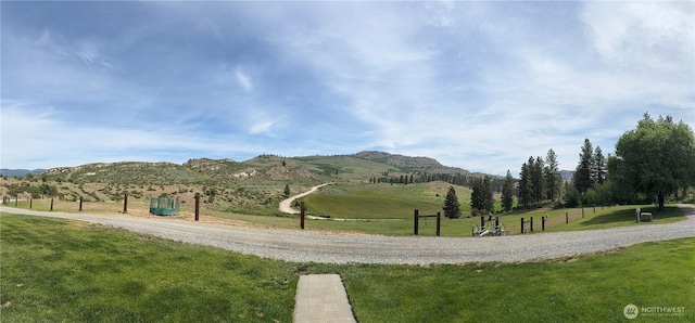 13 Fox Mountain Rd, Okanogan, WA 98840 - surrounding community with a mountain view, a lawn, and a view of countryside