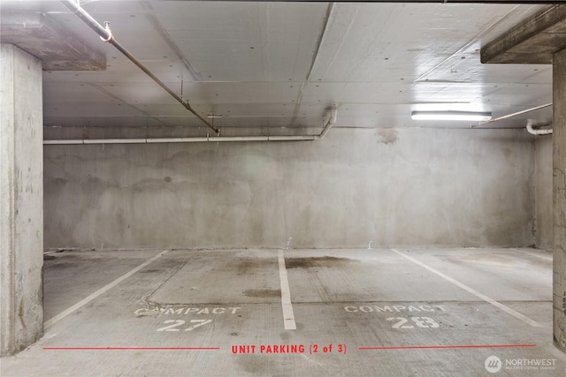 view of parking garage