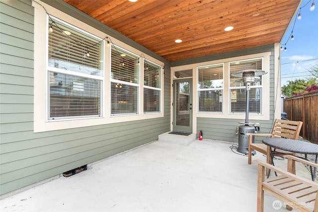 view of patio / terrace with fence
