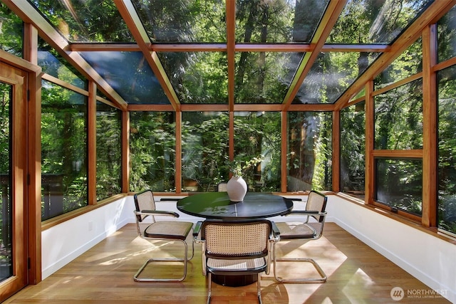 view of sunroom
