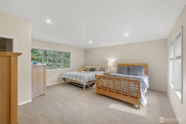 6211 116th Ave NE, Kirkland, WA 98033 - bedroom with carpet floors, baseboards, and recessed lighting