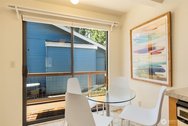 view of dining space
