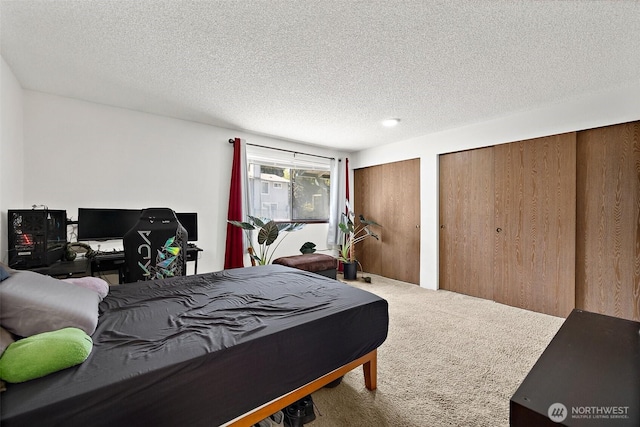 4008 S 158th St Unit J, Tukwila, WA 98188 - carpeted bedroom with a textured ceiling and multiple closets