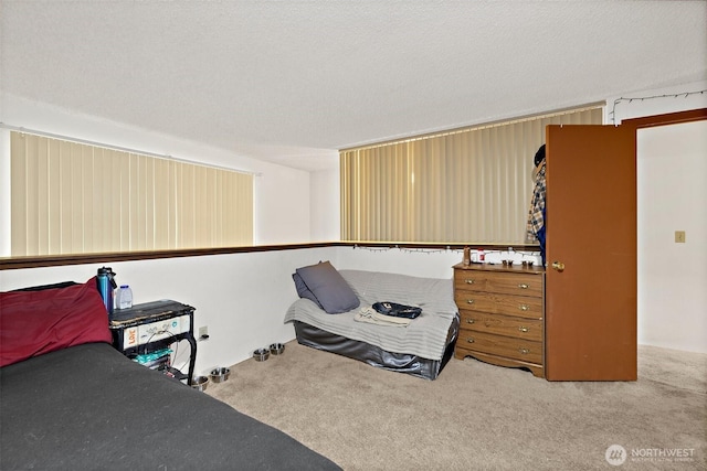 4008 S 158th St Unit J, Tukwila, WA 98188 - bedroom featuring a textured ceiling and carpet floors