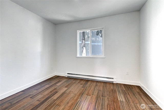12429 NE 130th Ct Unit G201, Kirkland, WA 98034 - empty room featuring baseboards, dark wood-style flooring, and baseboard heating