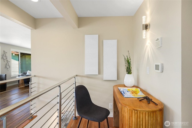 office with wood finished floors