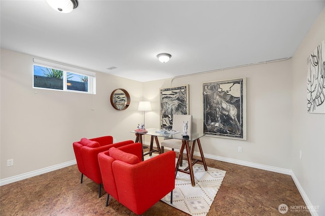 home office featuring baseboards