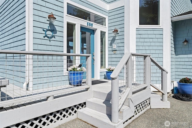 view of doorway to property