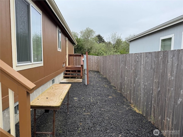 view of property exterior featuring a fenced backyard
