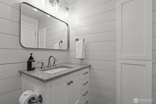 bathroom featuring vanity