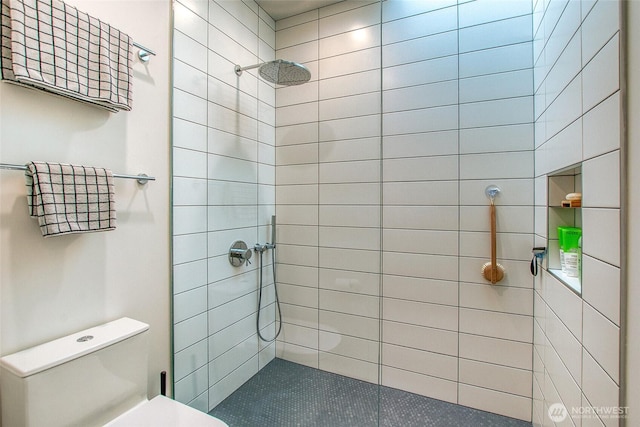 51 Lakshmi Rd, Orcas Island, WA 98245 - bathroom with a tile shower and toilet