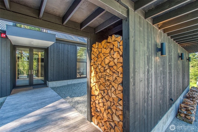 51 Lakshmi Rd, Orcas Island, WA 98245 - view of exterior entry featuring french doors