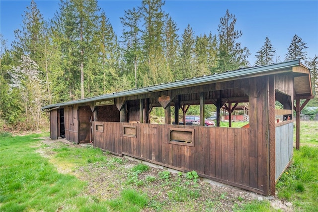 view of horse barn