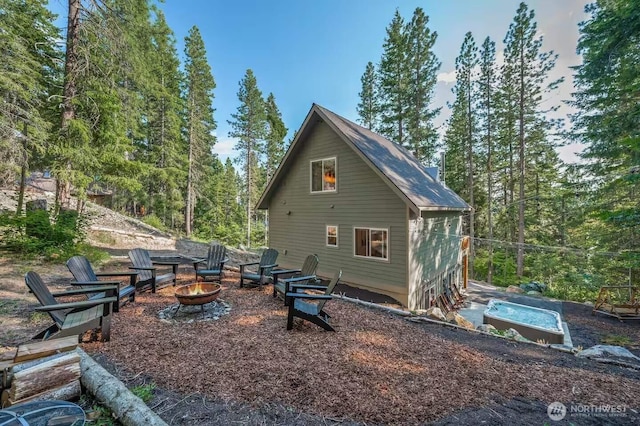 41 Hawkeye, Ronald, WA 98940 - view of property exterior featuring a fire pit