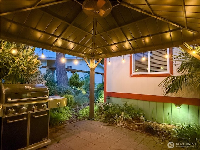 view of patio / terrace with a gazebo
