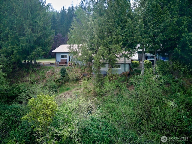 597 Yale Bridge Rd, Ariel, WA 98603 - view of yard with a wooded view