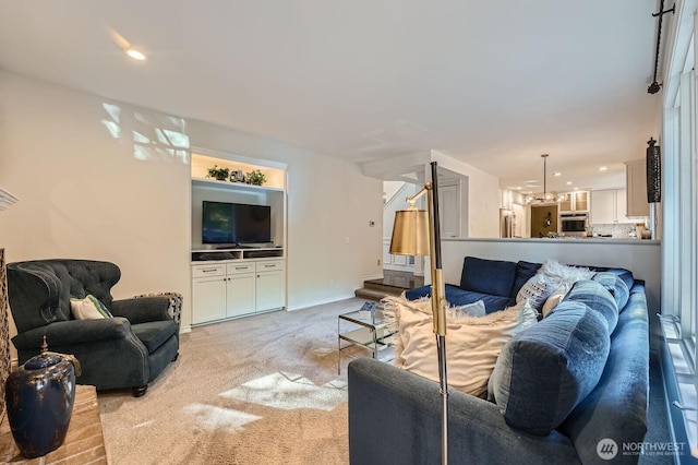 3123 240th Ave NE, Sammamish, WA 98074 - living area featuring baseboards and light colored carpet