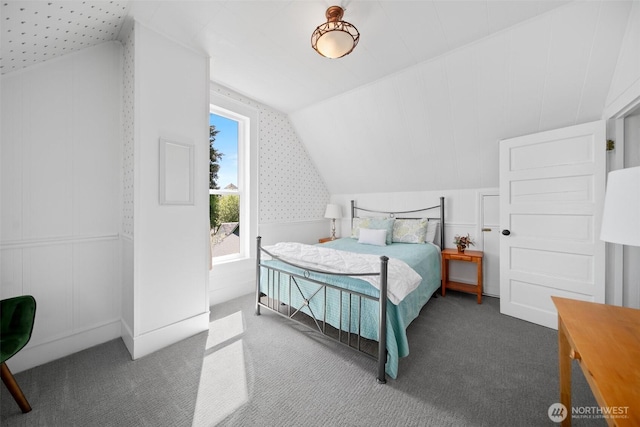 209 W 3rd St, Cle Elum, WA 98922 - bedroom featuring carpet floors and lofted ceiling