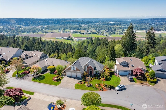 bird's eye view featuring a residential view