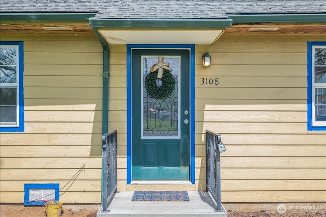 view of doorway to property