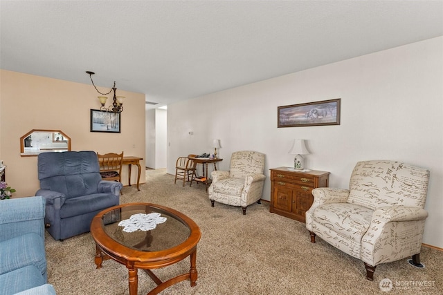 view of carpeted living room
